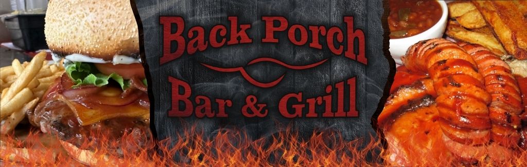 Back Porch Bar & Grill Restaurant in Jacksonville Oregon Best BBQ Burgers Salads Wraps Tacos Steaks Beer Wine Full Bar Alcohol