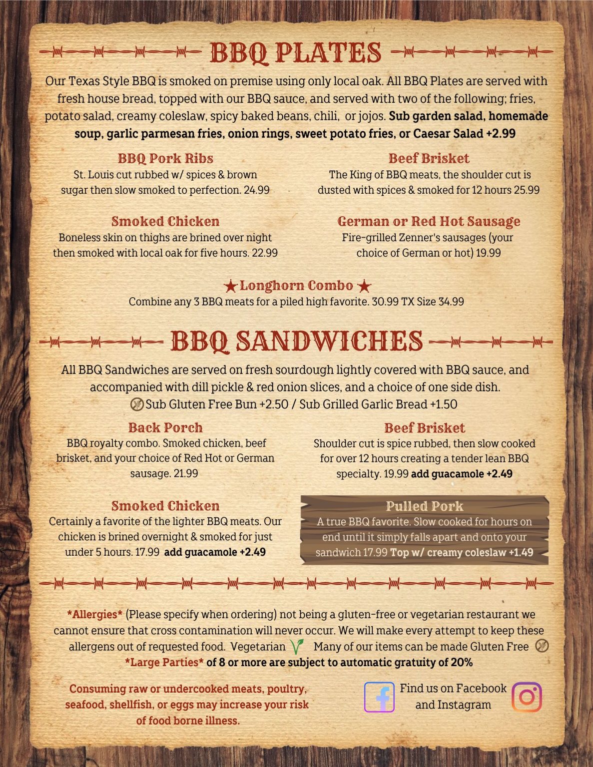 BBQ Plates & Sandwiches