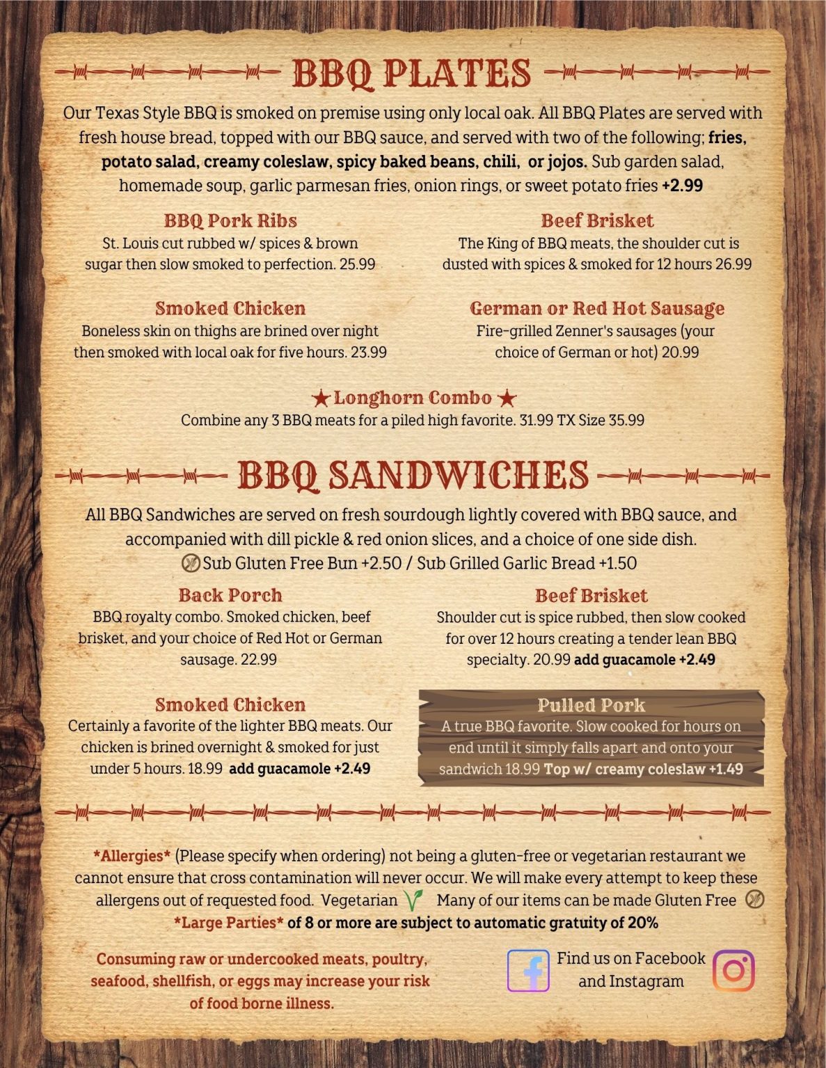 BBQ Plates & Sandwiches (2)