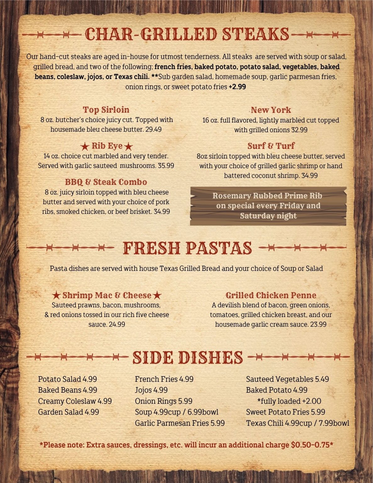 Steaks Pastas Sides (3)